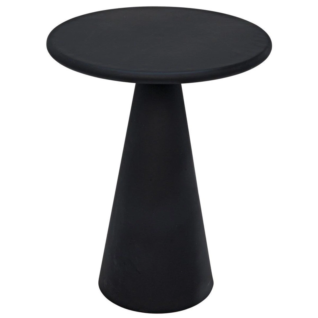 Noir Furniture Idiom Side Table, Black Metal