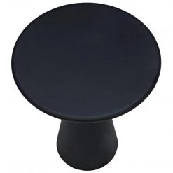 Noir Furniture Idiom Side Table, Black Metal