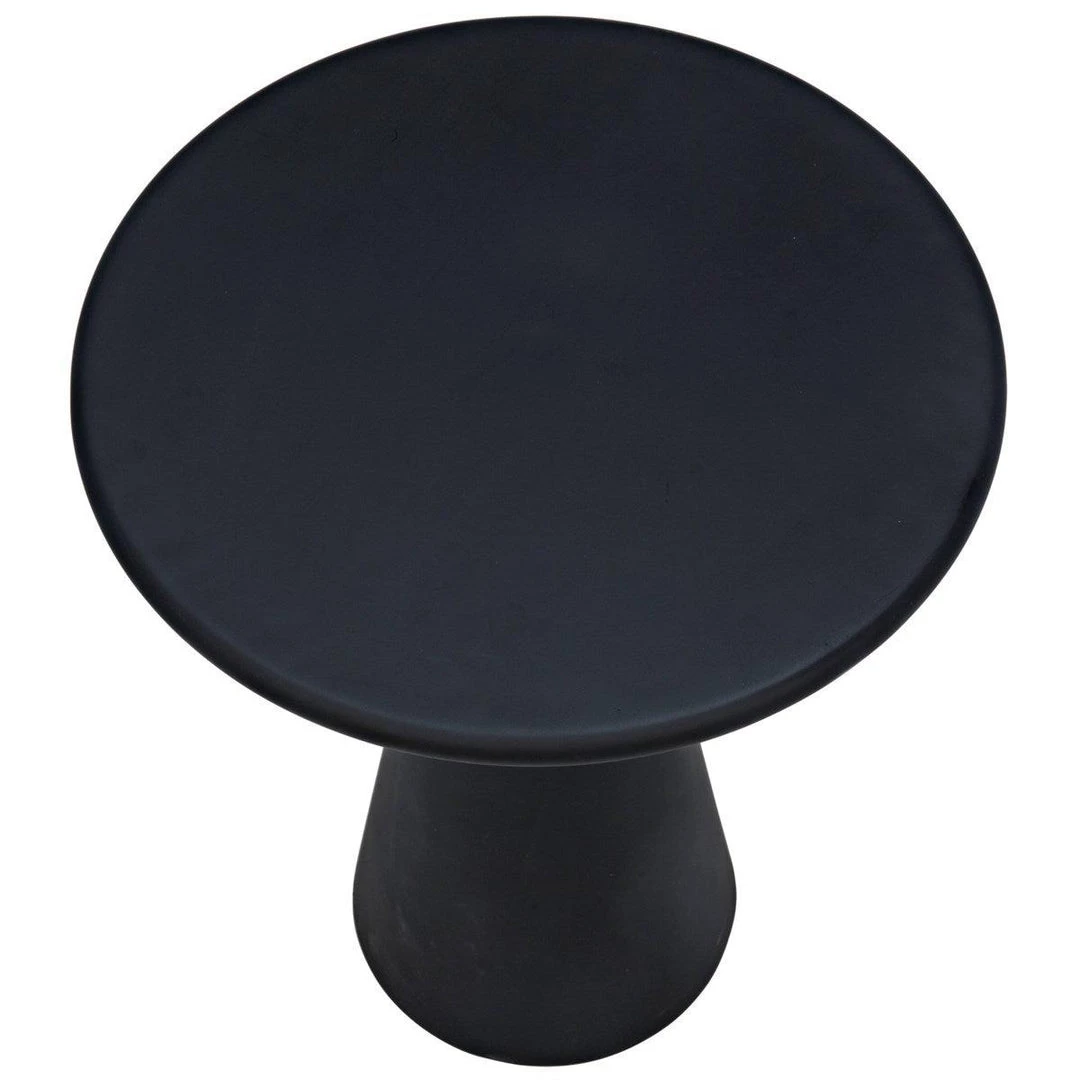 Noir Furniture Idiom Side Table, Black Metal