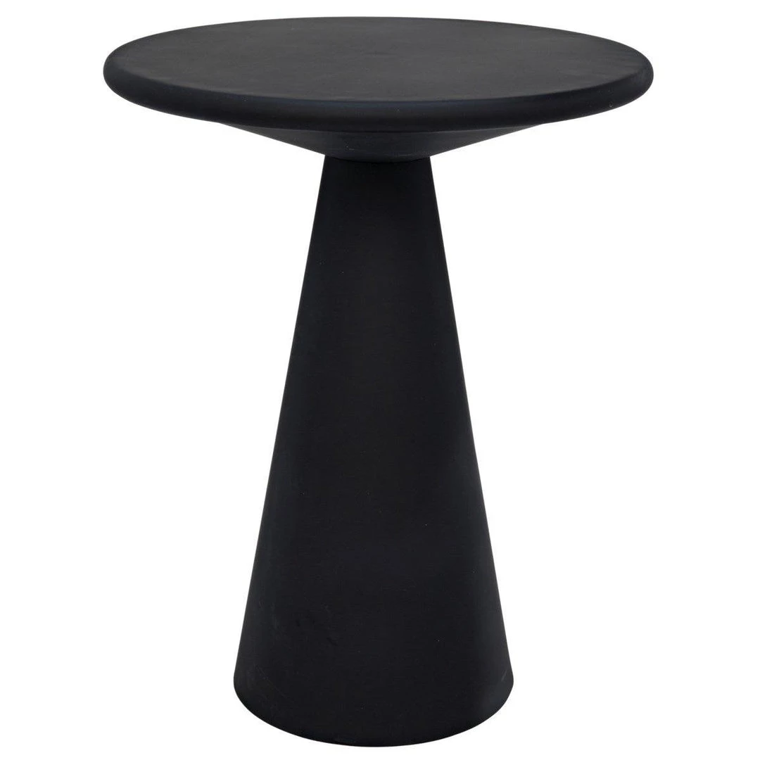 Noir Furniture Idiom Side Table, Black Metal