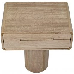 Accent Tables Noir Furniture Langford Side Table, Washed Walnut