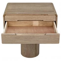 Accent Tables Noir Furniture Langford Side Table, Washed Walnut