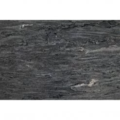 Noir Furniture Ford Stone Top Side Table, Black Metal, Tall