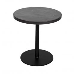 Noir Furniture Ford Stone Top Side Table, Low