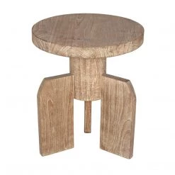 Noir Furniture Shizue Side Table, Distressed Mindi Accent Tables