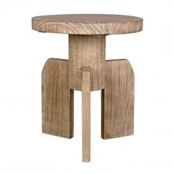 Noir Furniture Shizue Side Table, Distressed Mindi Accent Tables