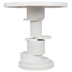 Noir Furniture Hugo Side Table, Solid White Accent Tables