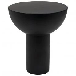 Noir Furniture Touchstone Side Table, Black Metal