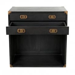 Cabinets Noir Furniture Campaign Chest, Pale