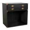 Cabinets Noir Furniture Campaign Chest, Pale