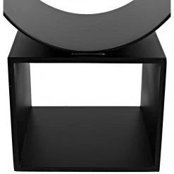 Noir Furniture Noir Shape Side Table, Black Steel Accent Tables