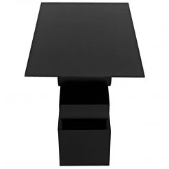 Noir Furniture Noir Shape Side Table, Black Steel Accent Tables