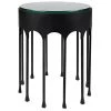 Accent Tables Noir Furniture Achille Side Table, Black Metal