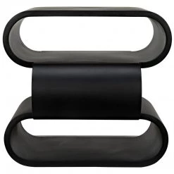 Noir Furniture Noir Nada Side Table, Black Steel