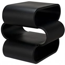 Noir Furniture Noir Nada Side Table, Black Steel