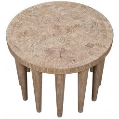 Noir Furniture Noir Namaste Side Table, Distressed Mindi Accent Tables
