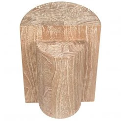 Noir Furniture Noir Half And Half Side Table, Distressed Mindi Accent Tables