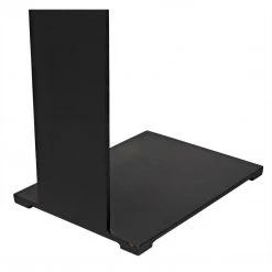 Noir Furniture Noir Ledge All Metal Side Table, Black Steel Accent Tables