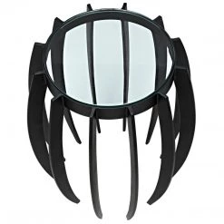 Noir Furniture Accent Tables Noir Spikes Side Table, Black Steel With Glass Top