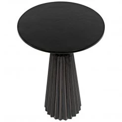 Noir Furniture Accent Tables Noir Orson Side Table, Hand Rubbed Black