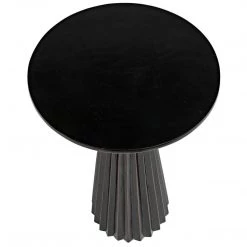 Noir Furniture Accent Tables Noir Orson Side Table, Hand Rubbed Black
