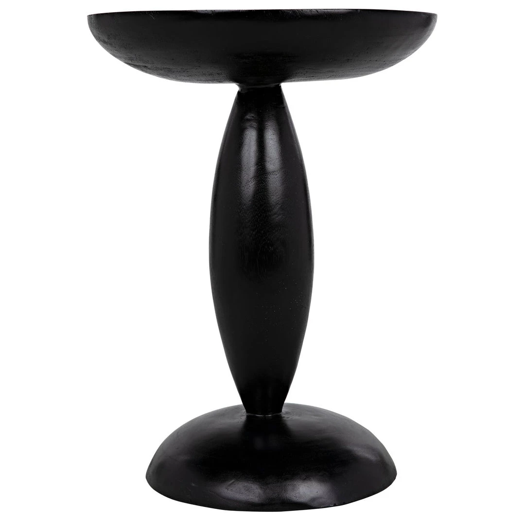 Noir Furniture Noir Adonis Side Table, Hand Rubbed Black