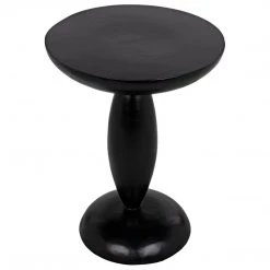 Noir Furniture Noir Adonis Side Table, Hand Rubbed Black