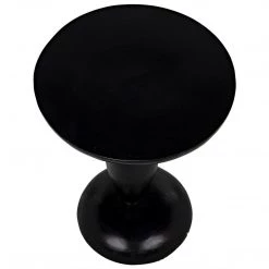 Noir Furniture Noir Adonis Side Table, Hand Rubbed Black