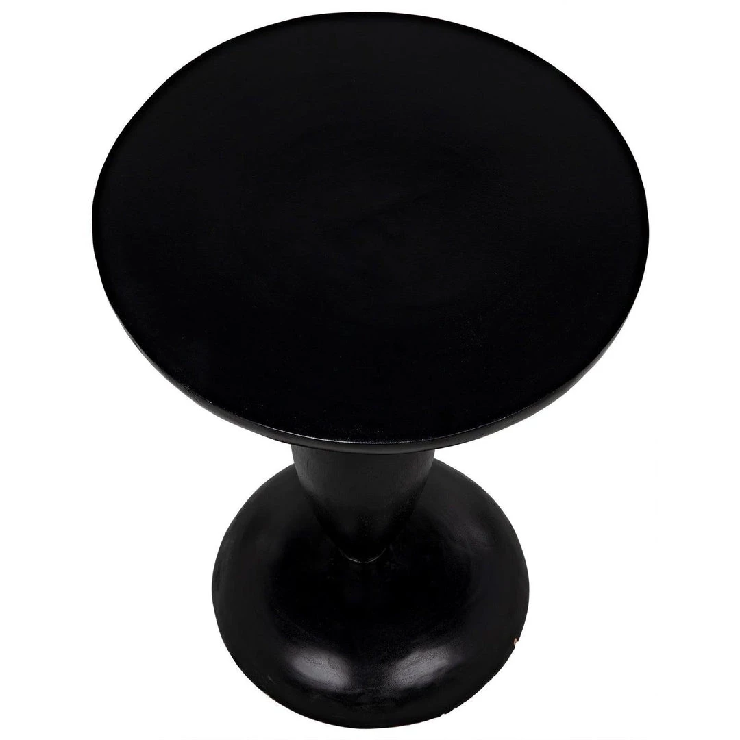 Noir Furniture Noir Adonis Side Table, Hand Rubbed Black