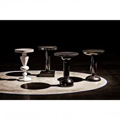 Noir Furniture Noir Adonis Side Table, Hand Rubbed Black