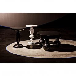 Noir Furniture Noir Adonis Side Table, Hand Rubbed Black
