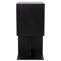 Noir Furniture Noir Memento Side Table, Black Steel Accent Tables