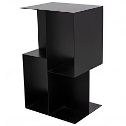 Noir Furniture Noir Memento Side Table, Black Steel Accent Tables