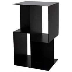 Noir Furniture Noir Memento Side Table, Black Steel Accent Tables