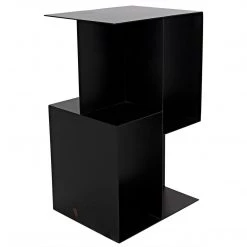 Noir Furniture Noir Memento Side Table, Black Steel Accent Tables