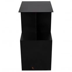 Noir Furniture Noir Memento Side Table, Black Steel Accent Tables
