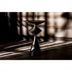 Noir Furniture Noir Zasa Side Table, Black Steel Accent Tables