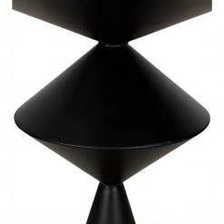 Noir Furniture Noir Zasa Side Table, Black Steel Accent Tables