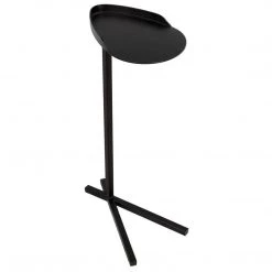 Noir Furniture Accent Tables Noir Golem Side Table, Black Steel