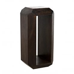 Noir Furniture Noir Theodora Side Table, Ebony Walnut Accent Tables