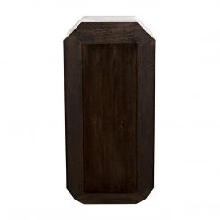 Noir Furniture Noir Theodora Side Table, Ebony Walnut Accent Tables