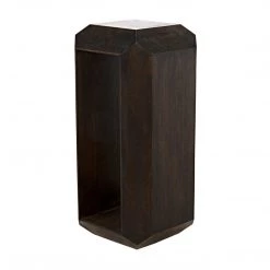 Noir Furniture Noir Theodora Side Table, Ebony Walnut Accent Tables
