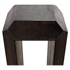 Noir Furniture Noir Theodora Side Table, Ebony Walnut Accent Tables