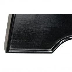 Noir Furniture Noir Taylor Side Table, Hand Rubbed Black With Light Brown Trim