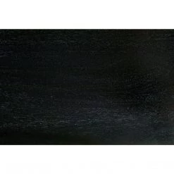 Noir Furniture Noir Taylor Side Table, Hand Rubbed Black With Light Brown Trim