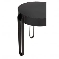 Noir Furniture Noir Marcellus Side Table, Black Metal Accent Tables