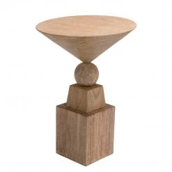 Noir Furniture Accent Tables Noir Balestra Side Table, Distressed Mindi