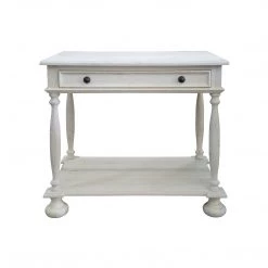 CFC Furniture Washed Oak Nightstand, 1 Drawer, 1 Shelf