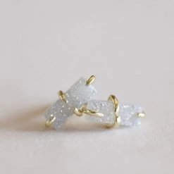 JaxKelly Druzy Bar Studs