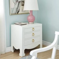 Bungalow 5 - Jacqui 3-Drawer Side Table In White